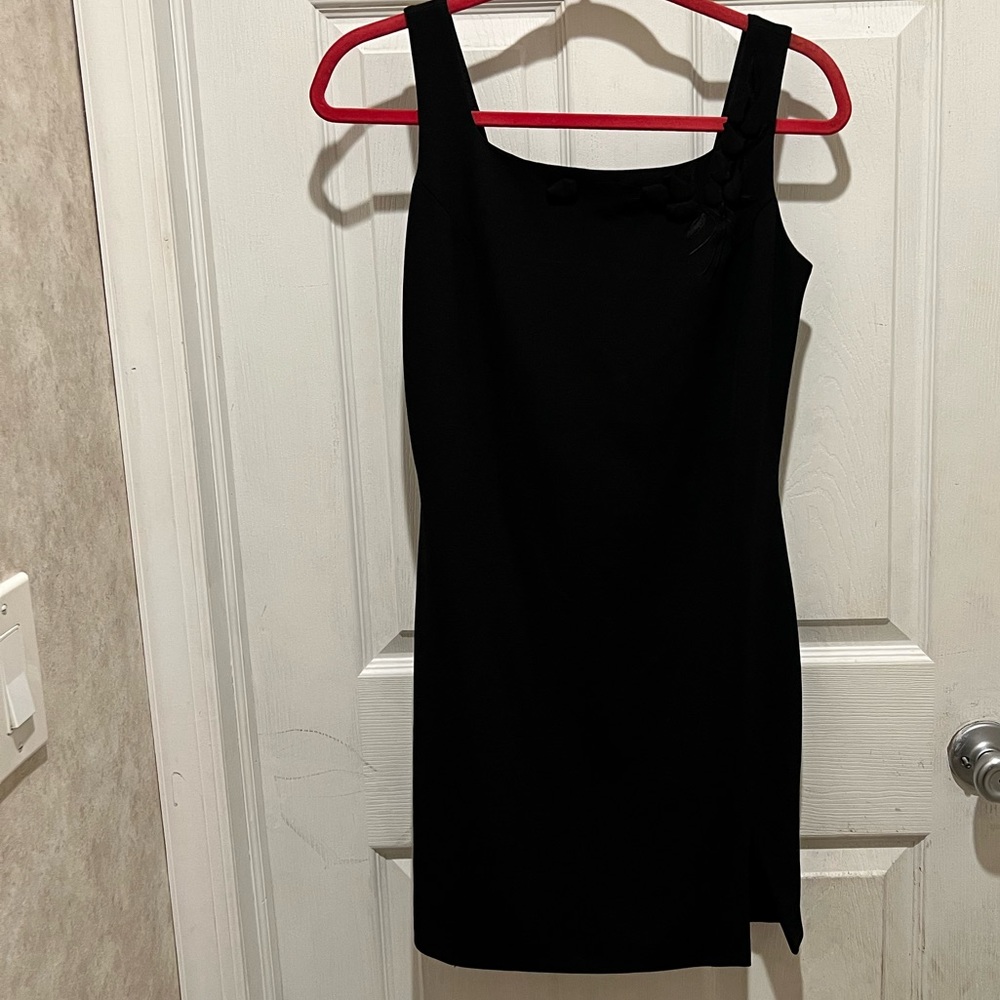 Black Flower cocktail dress